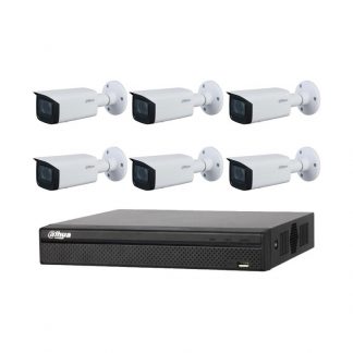 6 Dahua 4MP IR Bullet Motorized (DH-IPC-HFW2431T-ZS-S2) with 8Ch NVR (DHI-NVR4108HS-8P-4KS2) and 2TB HDD
