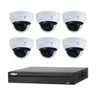 6 Dahua 8MP Lite IR Dome (DH-IPC-HDBW2831E-S-S2) with 8Ch NVR (DHI-NVR4108HS-8P-4KS2) and 2TB HDD